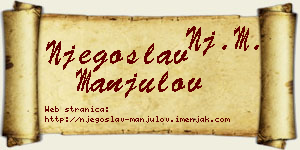 Njegoslav Manjulov vizit kartica